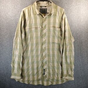 Cabelas Insect Defense Men XL Norm Fit Green Plaid Fishing Performance Gear